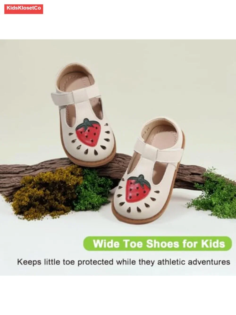 Toddler Girl Mary Jane Dress Shoes Leather Flats Non-Slip Adjustable Strap